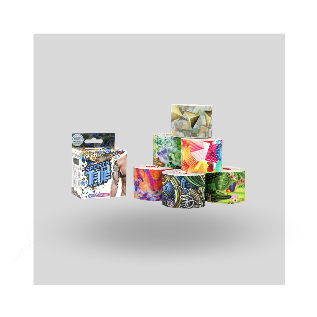 Kindmax - Cinta de Kinesiología con Diseños 5 x 5cm