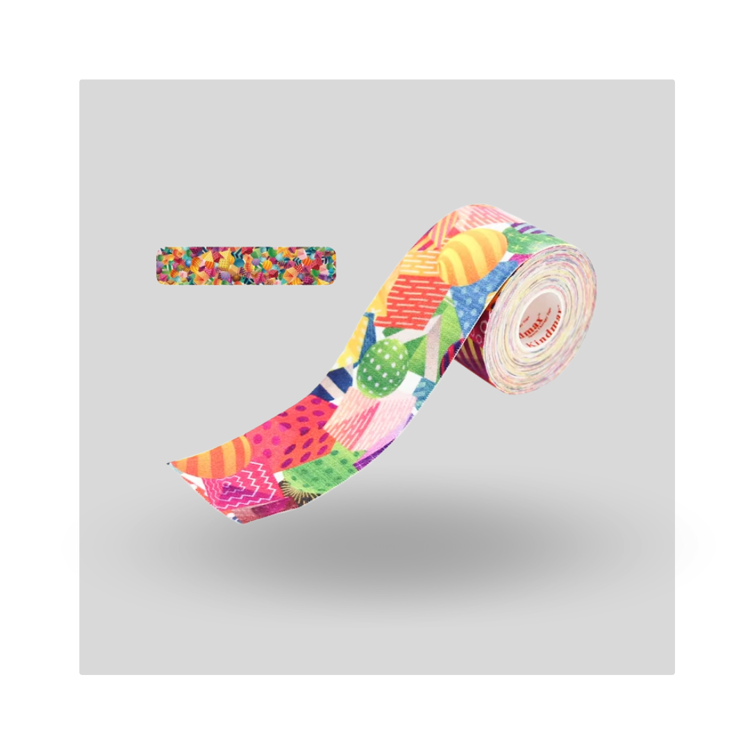 Kindmax - Cinta de Kinesiología con Diseños 5 x 5cm - Imagen 4
