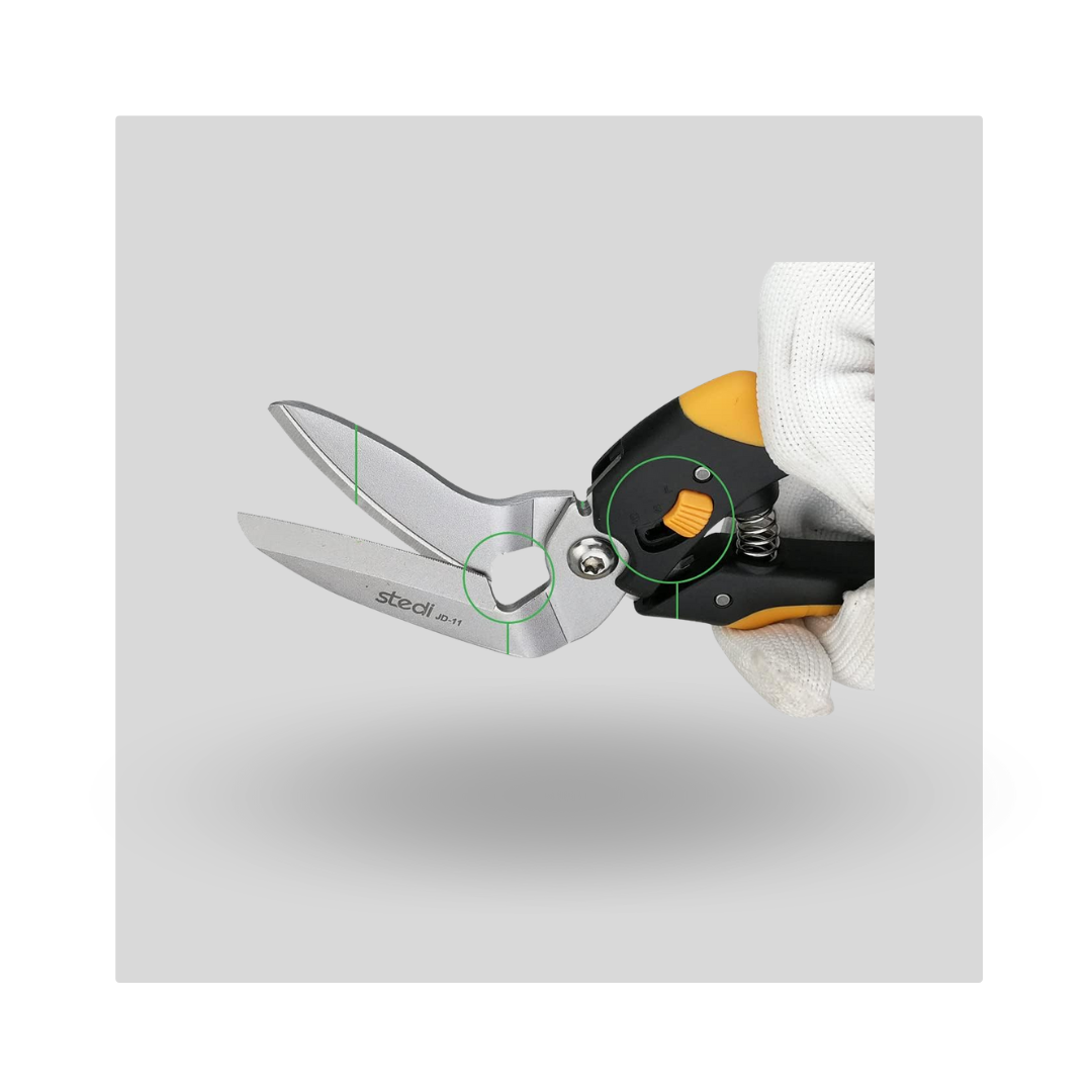 Tijera Profesional Microdentada Stedi para Cortar Termoplástico - Imagen 3